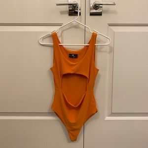LUX LA orange bodysuit